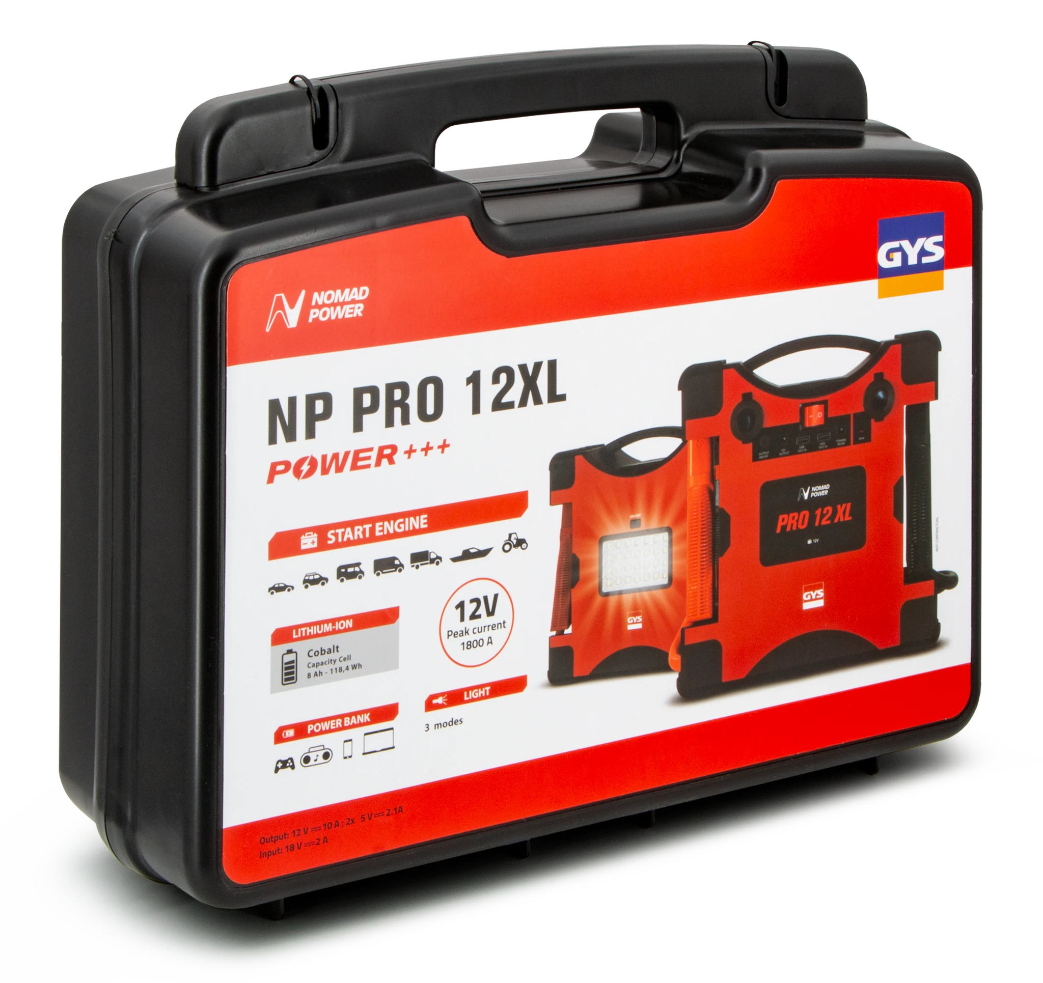GYS NOMAD POWER  PRO12 XL литиевый бустер 12В 1000А - 3