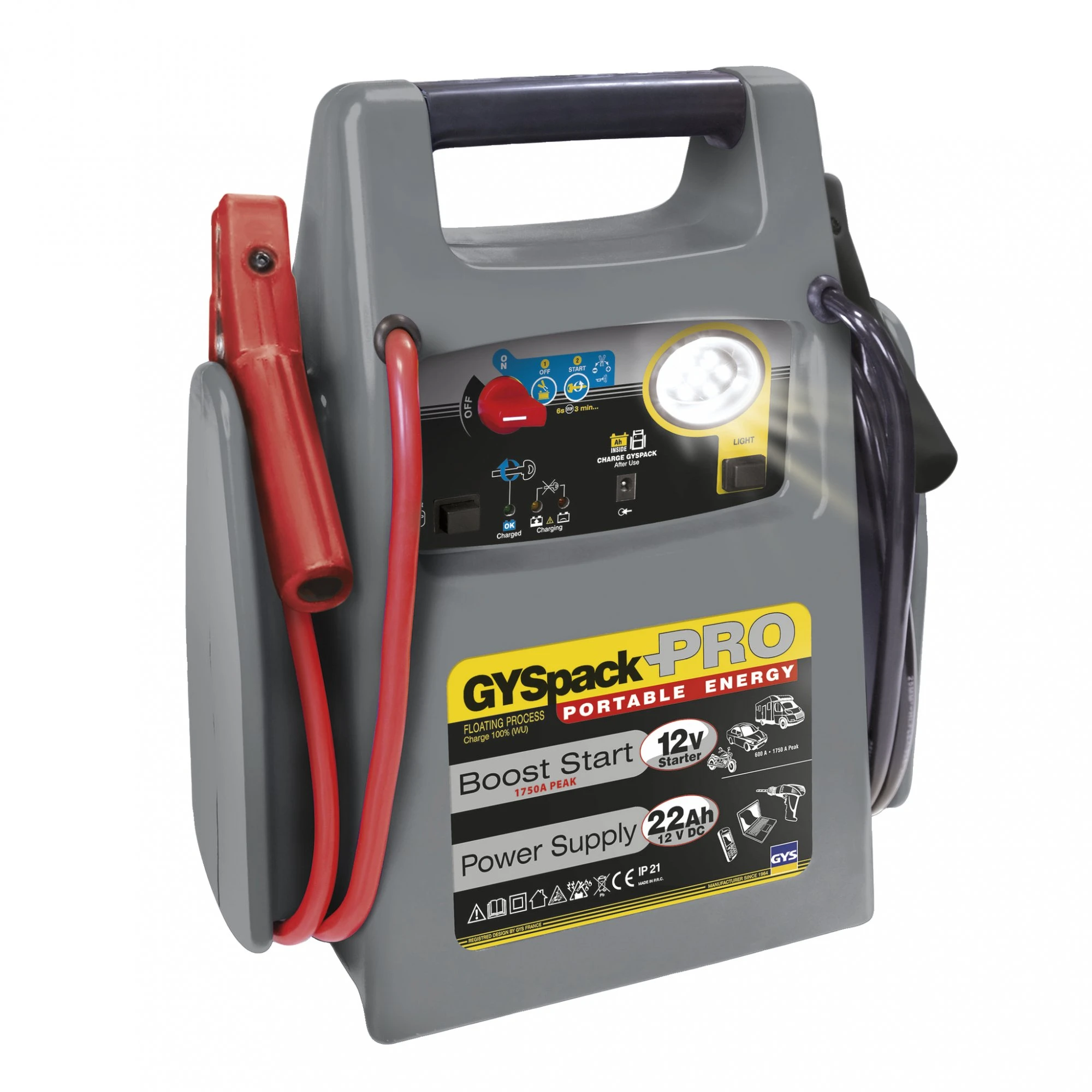 GYS GYSPACK PRO Пусковое устройство (12V, 600А/1750A, 8, 9 кг) - 2