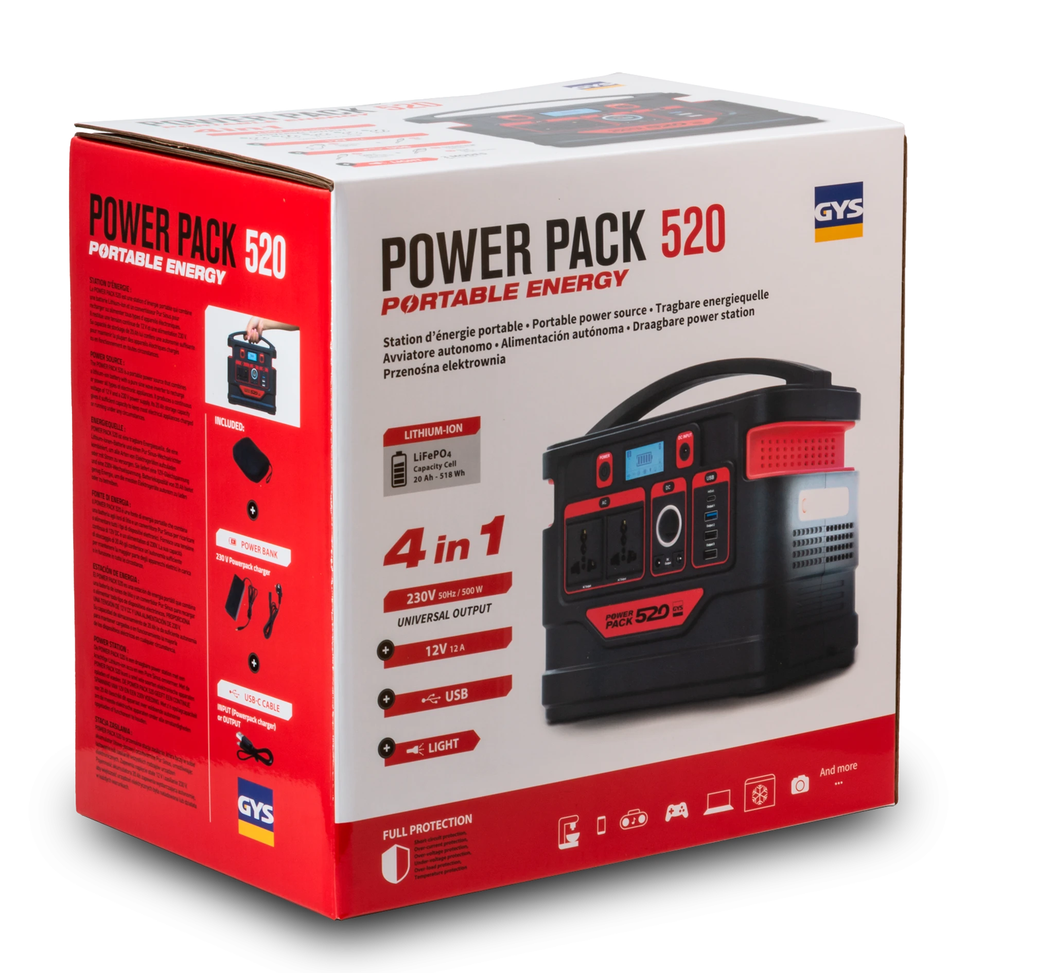 GYS POWER PACK 520 Литиевый блок питания 12В/230В - 5