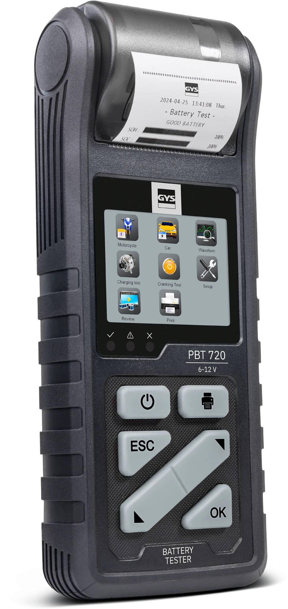 GYS PBT 720 6/12V Тестер электронный с принтером. - 2