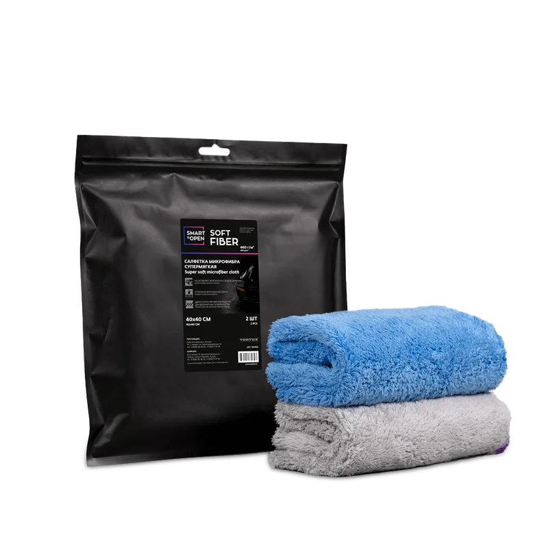 Smart Open Салфетка микрофибра супермягкая Soft Fiber, 40х40 см, 2 шт - 1