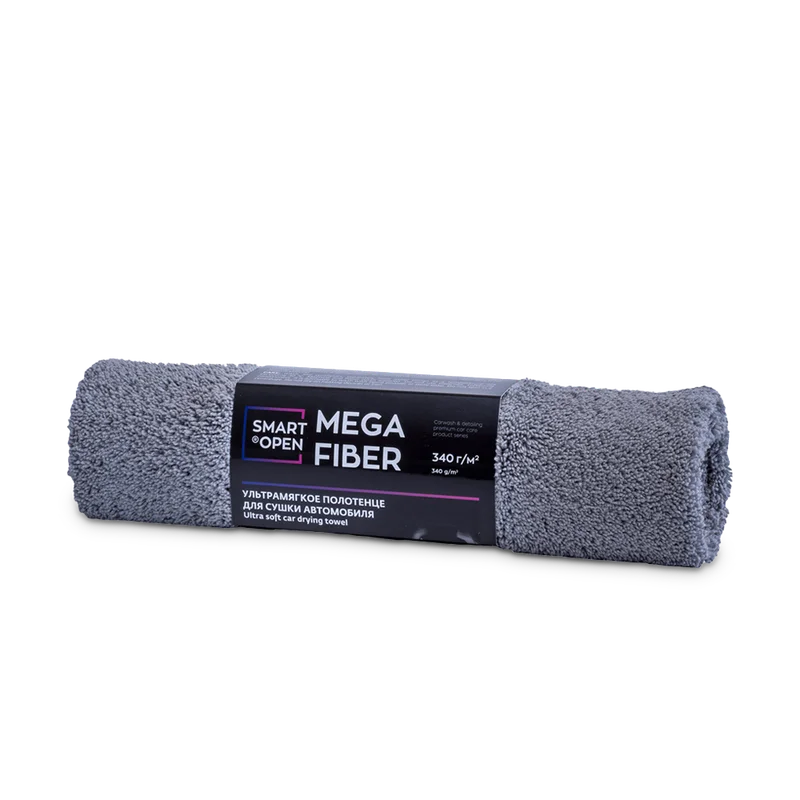 Smart Open Ультрамягкое полотенце для сушки автомобиля Mega Fiber, 60х80 см - 1