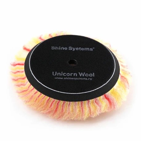 Shine Systems Shine Systems Unicorn Wool Pad - полировальный круг из цветного меха, 130 мм - 2