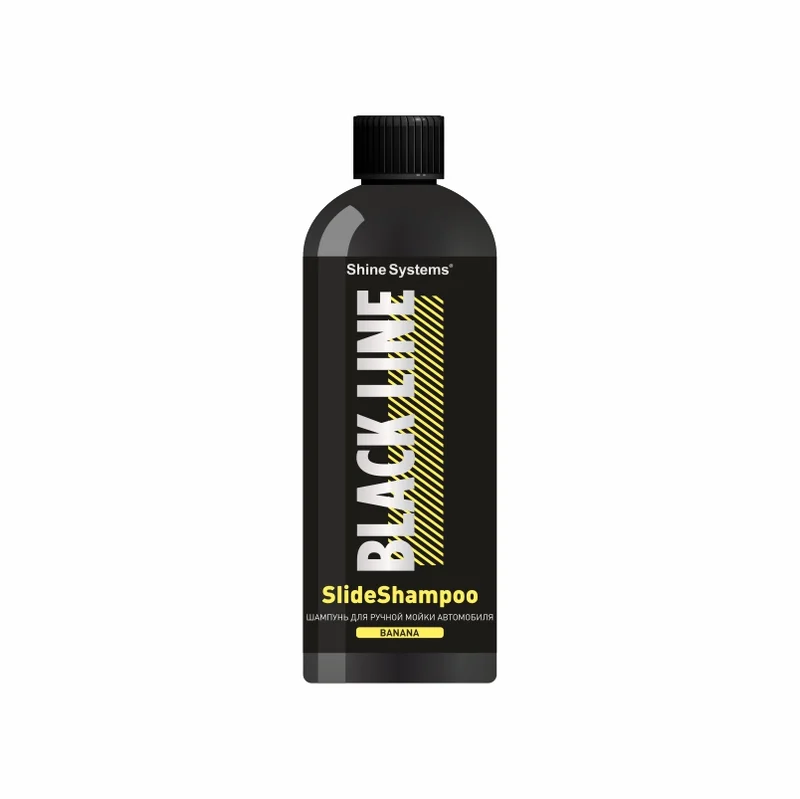 Shine Systems Black Line SlideShampoo Banana - шампунь для ручной мойки автомобиля, 400 мл - 1