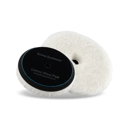 Shine Systems Cotton Wool Pad - полировальный круг мех с хлопком 130 мм - 1