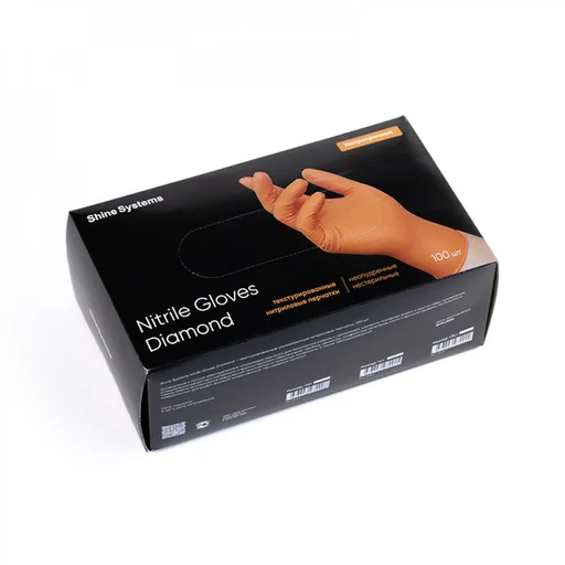 Shine Systems Shine Systems Nitrile Gloves Diamond - ультрапрочные перчатки нитриловые, XL, 100шт. - 1