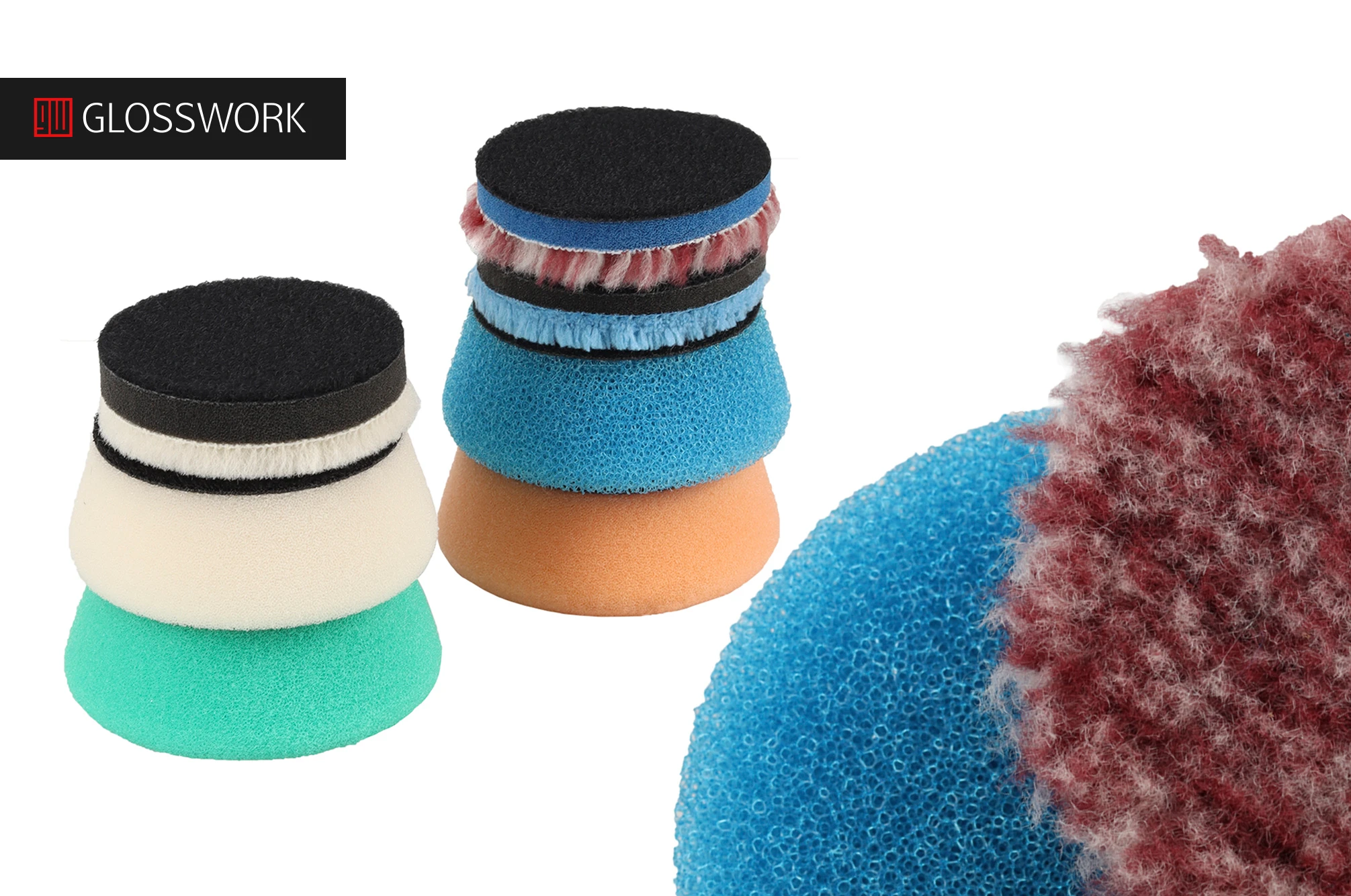 Glosswork Glosswork 50mm Pads Set Набор полировальных кругов 50мм для машинки Pro Micro Polisher - 2