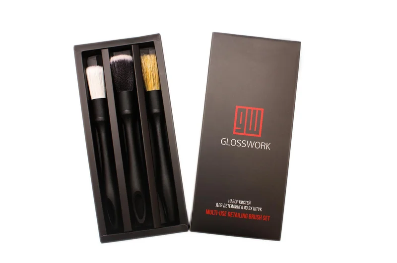 Glosswork Multi-Use Detailing Brush Set Набор кистей для детейлинга из 3х штук, диаметр 24мм. - 1