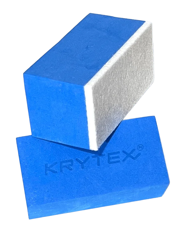 Krytex Аппликатор для очистки стекла, 10x5x5 - двухслойный аппликатор для использования с составами KRYTEX Optic и MEGA Optic, 1 шт - 1