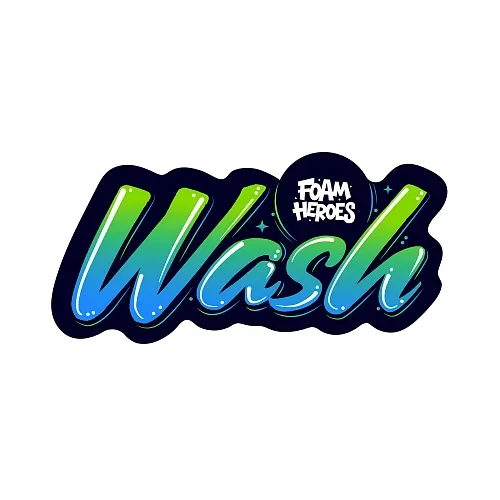 Foam Heroes Bucket Sticker Wash - стикер водостойкий матовый, 18.5x9 см - 1
