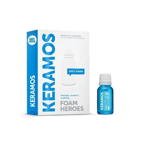 Foam Heroes Keramos - керамическое покрытие для ЛКП, хрома и дисков автомобиля на основе диоксида кремния, 15 мл - 1