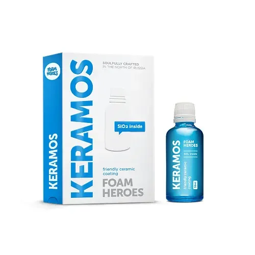 Foam Heroes Keramos - керамическое покрытие для ЛКП, хрома и дисков автомобиля, 50 мл - 1