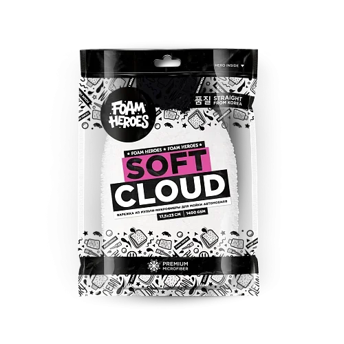 Foam Heroes Soft Cloud - варежка из мульти-микрофибры для мойки автомобиля 17.5x23 см, 1400 гр/м2 - 1
