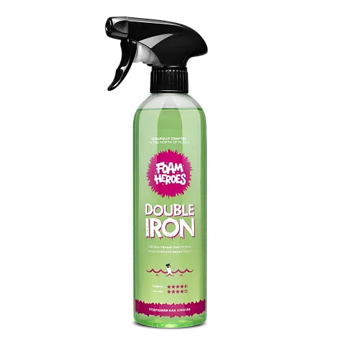 Foam Heroes Double Iron - состав для удаления тормозной пыли и металлосодержащих загрязнений с колесных дисков и ЛКП автомобиля, 500 мл - 1