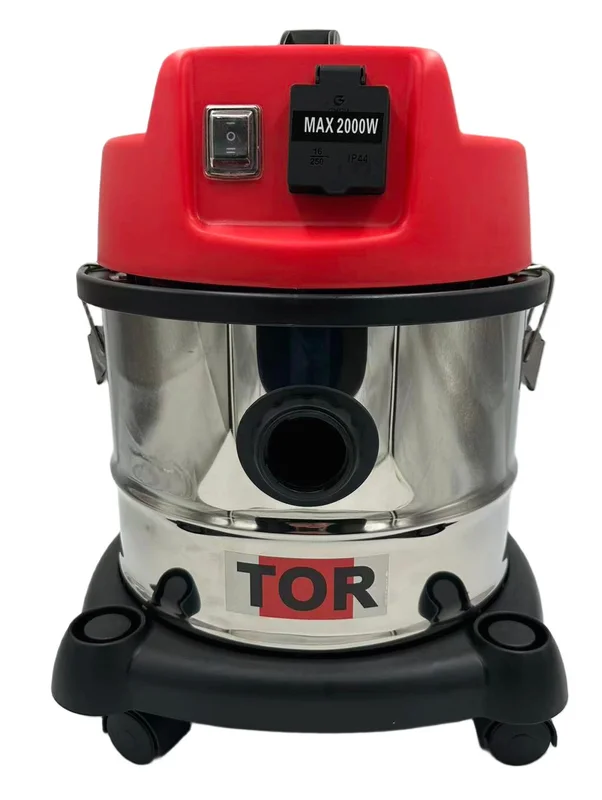 TOR Пылеводосос WL092A-15L INOX с розеткой 1400 Вт, бак 15 л - 1