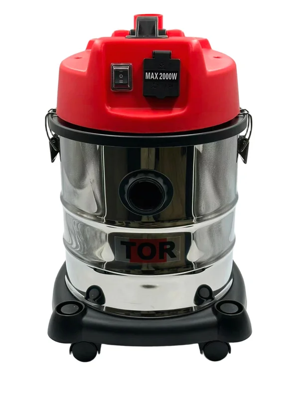 TOR Пылеводосос WL092A-20L INOX 20 л, 1200 Вт, с розеткой - 1
