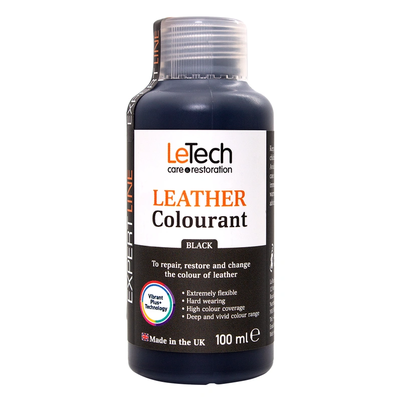 LeTech Краска для кожи Expert Line Leather Colourant Black (Черный), 100 мл - 1