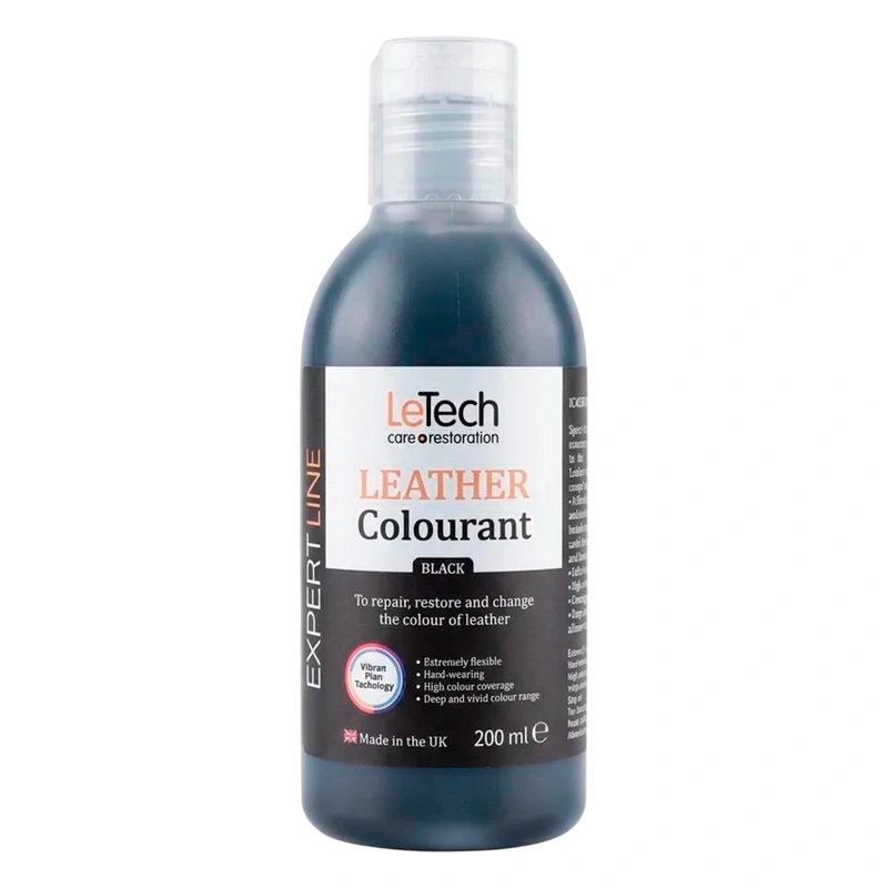 LeTech Краска для кожи Expert Line Leather Colourant Black (Черный), 200 мл - 1