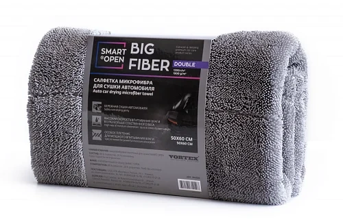 Smart Open Big Fiber Double Салфетка микрофибра для сушки автомобиля 1200 г/м 50х60 - 1