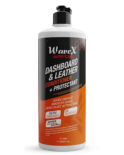 WaveX Кондиционер для кожи и пластика Dashboard&Leather Conditioner Plus Protectant, 1 л - 1
