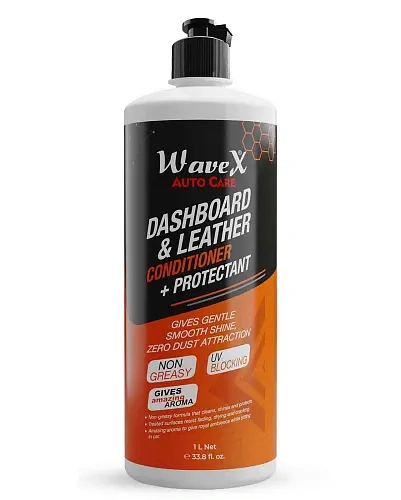 WaveX Кондиционер для кожи и пластика Dashboard&Leather Conditioner Plus Protectant, 1 л - 1