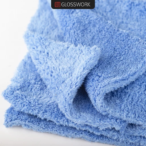 Glosswork Coral fleece Microfiber towel микрофибровое полотенце, цвет синий 500 г/м2 - 1