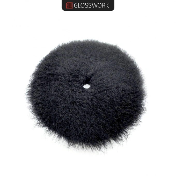 Glosswork Cut Black Pad - режущий полировальный черный мех, 150 мм - 1
