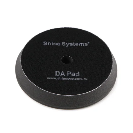 Shine Systems DA Foam Pad Black - полировальный круг ультрамягкий черный, 155 мм - 1