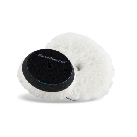 Shine Systems Cotton Wool Pad - полировальный круг мех с хлопком 75 мм - 1