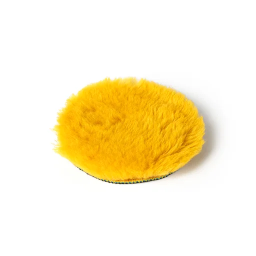 Shine Systems Yellow Wool Pad - полировальный круг из желтого меха, 130 мм - 1