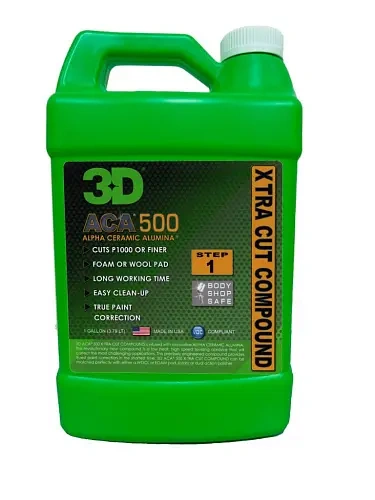 3D Car Care Абразивная полировальная паста ACA 500 X-TRA Cut Compound, 3.78 л - 1