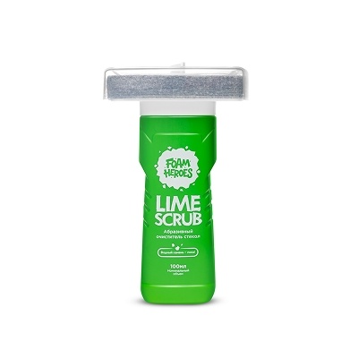 Foam Heroes Lime Scrub абразивный очиститель стекол, флакон с фетровым аппликатором, 100мл