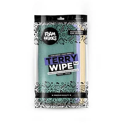 Foam Heroes Wipe универсальная двусторонняя микрофибра без оверлока 35х35см (9шт), 300г/м2 - 1