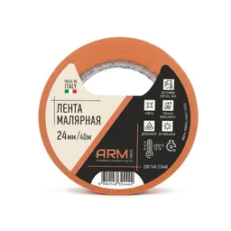 ARM Малярная лента 24мм*40м оранжевая 120°С ARM pro (Италия)