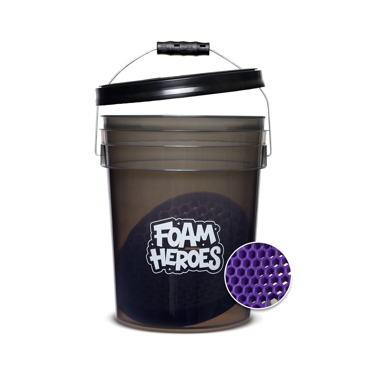 Foam Heroes Detailing Bucket ведро с сепаратором и крышкой для детейлинг мойки, 20л - 2