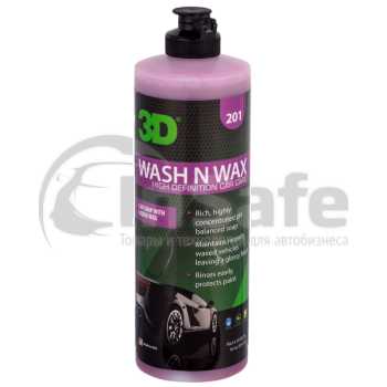 Автошампунь с воском 2в1 3D Wash N Wax 201OZ16 0,47 л