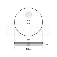 Шерстяной полировальный круг Autech Doodle Wool-Pad, белый, 135/15/135мм Au-33DOW135