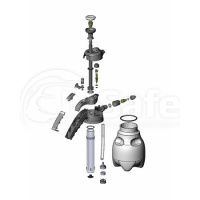 Ручной чёрный помповый опрыскиватель Marolex Industry ergo Acid line 3000 Viton S084.102