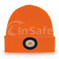 Шапка с фонариком оранжевая Unilite BE-02+O 150 Lm USB