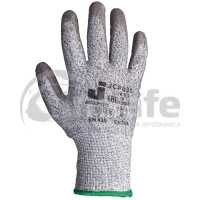 Защитные перчатки от порезов (5 класс) с покрытием, голубой, 1 пара, M, JCN051, JetaSafety