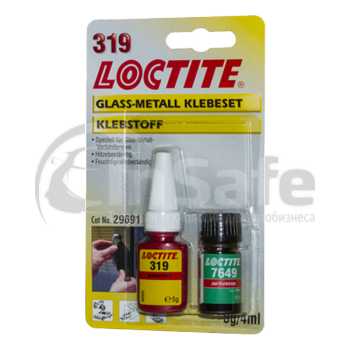 Набор для приклеивания зеркала заднего вида 5 г + 4 мл, Loctite 319/7649, 249998, Loctite