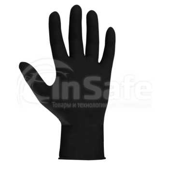 Перчатки нитриловые черные одноразовые JSN910, толщина 0,15 мм, длина 240 мм, размер XL, 100шт