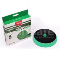 Режущий полировальный круг поролоновый MaxShine 2001135G жесткий зеленый с нарезкой 125-135/25 мм