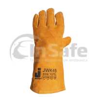 Термозащитные перчатки краги из коровьей кожи, манжета, 1 пара, XL, JWK45, JetaSafety