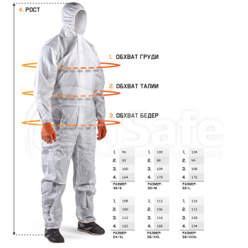 Комбинезон защитный многоразовый JPC35-XXL