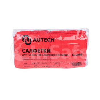 Салфетки из микрофибры 50 штук 12*12 см., красные Au-2405