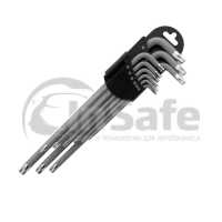 Набор L-образных удлиненных шестигранников с шарообразным наконечником 9 шт, 15.510.010, Ronin Tools