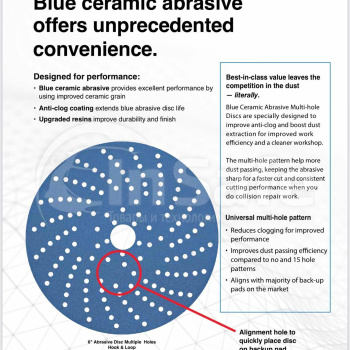 Абразивный шлифовальный круг карбидный 3D Car Care P120 150 мм, G-6120MH, 100шт