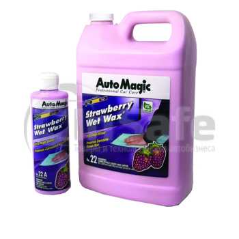 Финишный крем-воск для придания блеска, клубничный аромат Strawberry Wet Wax, 3,79 л, 22, AutoMagic