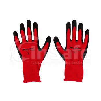 Защитные перчатки с резиновым покрытием MaxShine Work Gloves Breathable, 5 пар, L, 1130001L